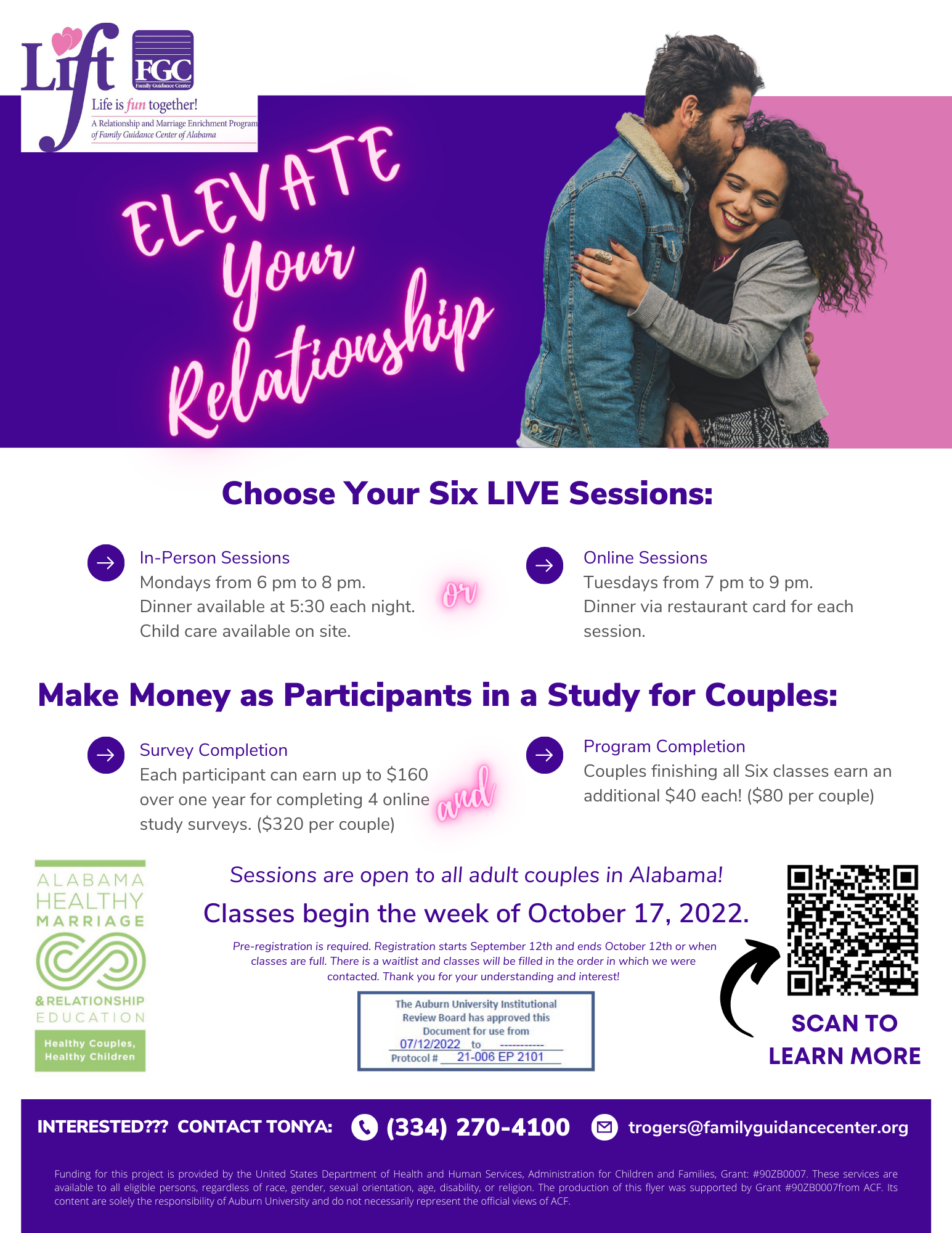 October Classes for Couples Family Guidance Center Family support